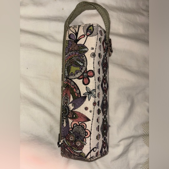 Adorable make up or travel toiletries bag handmade from India 14” long w handle - Picture 8 of 8